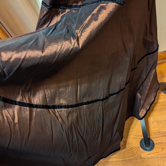 RARE NWT Shrine Hollywood bronze steampunk Gothic full halter evening gown - Picture 9 of 10